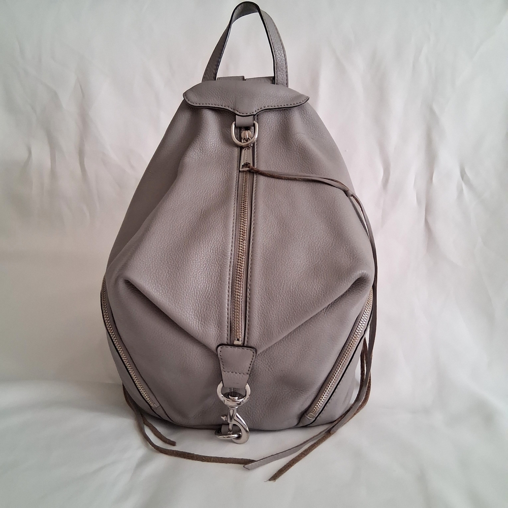 Rebecca Minkoff Gray Julian Leather Backpack